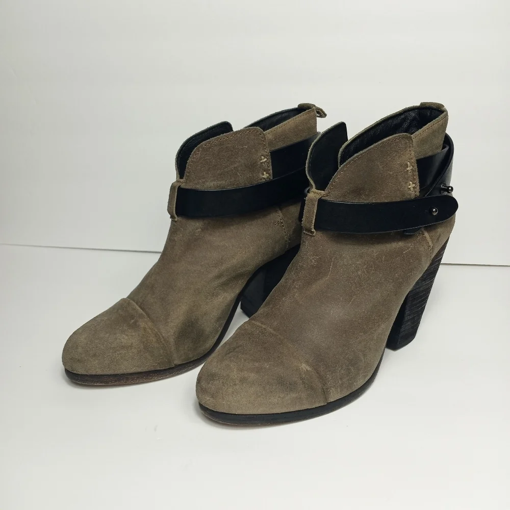 Rag & Bone Harrow Suede Ankle Boot, Clay